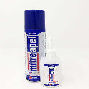 CA50 + AC200 Mitreapel Instant Adhesive Set 50 Gr+200 Ml